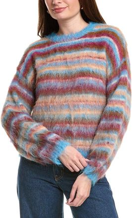 Color Block Wool-Blend Pullover