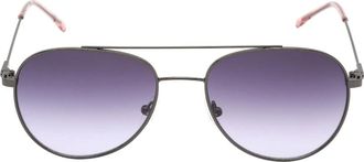 Calvin Klein Womens Calvin Klein Purple Gradient Lens Gunmetal Dark Silver Sunglasses - Size: ONE size