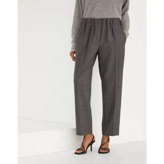 Brunello Cucinelli Grey Wool Relaxed Trousers, Brand Size 48 (US Size 14)