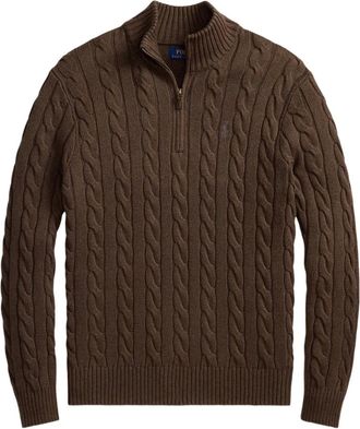 Polo Ralph Lauren Maglione con mezza zip - Marrone