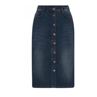 C.Ro Blue Denim Skirt - Stylish Model - female - C.Ro - Denim Skirts - Blue - 2XL - Skirts