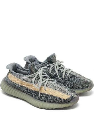 Yeezy by Kanye West pre-owned Boost 350 V2 knit mesh lace-up sneakers - men - Rubber/Fabric/Fabric - 44.5 - Grey
