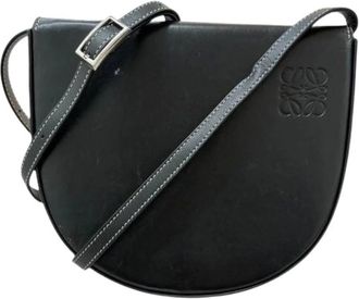Loewe Pre-owned Cross Body Bags, female, Black, Size: ONE SIZE Pre-owned Leather Cross Body Bag