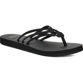 Sanuk Yoga Sandy II Flip Flop in Black at Nordstrom Rack, Size 10