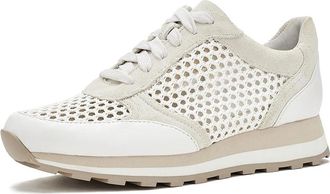 Johnston & Murphy Piper Crochet Lace-Up Womens Shoes White : 9.5 M, Leather/Suede/Textile