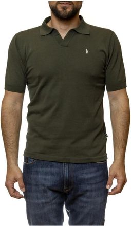 Refrigue Polo Knit Logo - Heren - Polos - Groen - XL - Katoen - Tops