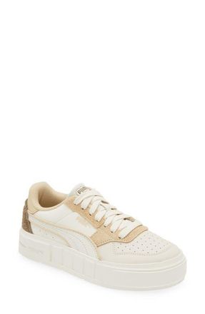 Puma Cali Court Platform Sneaker in Warm White-Almond-Cashew at Nordstrom, Size 6.5