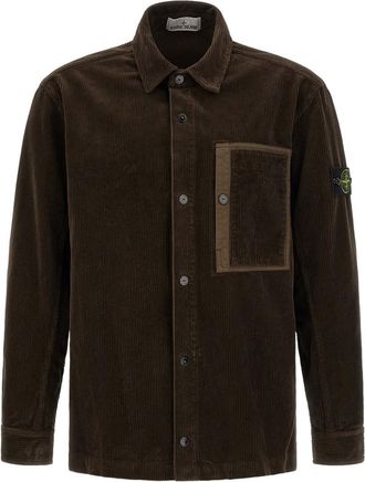 Stone Island Brown Corduroy Overshirt