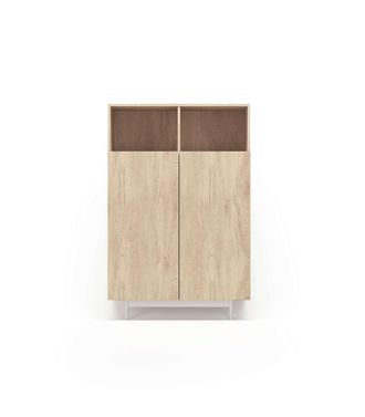 HERDASA Herdasa - Mueble Auxiliar Modelo 603-1 Acabado Roble, 110 X 90 X 34 (alto X Ancho X Fondo)