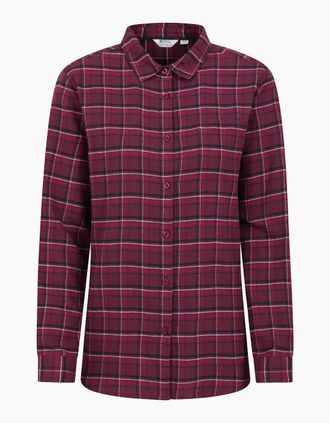 Mountain Warehouse Womens Mountain Warehouse Womens/Ladies Balsam Brushed Flannel Longline Shirt - Red - Size: 14