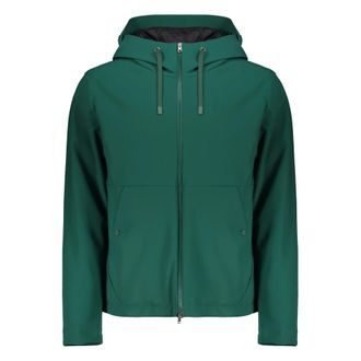 Herno Zip-throughs, male, Green, Size: L Puffer Jacket with Hood