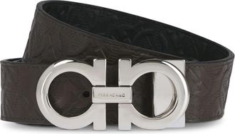 Ferragamo Double Gancini Riem - Heren - Riemen - Bruin - 105 CM - Leer - Accessoires