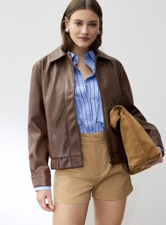 Icone Womens Stretch pleated dress short