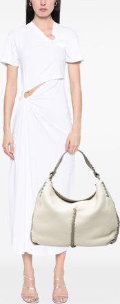 Bottega Veneta Pre-owned Womens Large Washed Cervo Deerskin Hobo - Ivory Leather - One Size