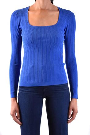 Diane Von F&uuml;rstenberg Stijlvolle Top met Lange Mouwen - Dames - Longsleeves - Blauw - XS - Katoen - Tops