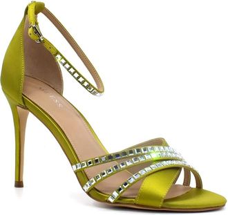 Guess Kadisha Sandal - Dames - Sandalen met hakken - Groen - 36 EU - Leer - Schoenen