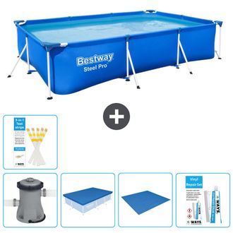Bestway Piscina Bestway Steel Pro Rectangular - 300x201x66 Cm - 8-piezas S22723