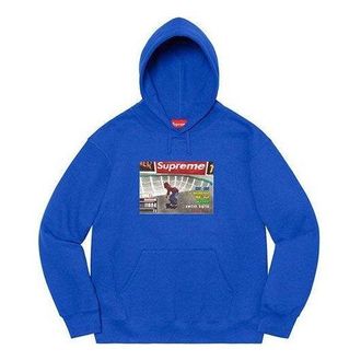 SUPREME x Thrasher Hooded Sweatshirt Blue White Red SUP-FW21-203