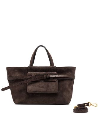 Gianni Chiarini Brown Belty Suede Tote Bag