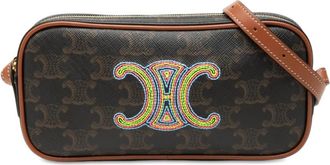 Celine Pre-owned Celine Mini Triomphe Cuir Coated Canvas Camera Bag Ladies VS9O6JIYJCEH6Z65