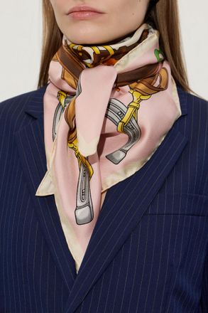 Moschino Silk Scarf, Unisex, Pink