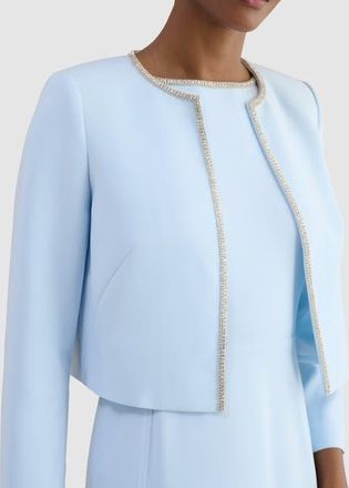 Hobbs London Beatrix Embellished Jacket in Pale Blue at Nordstrom, Size 10