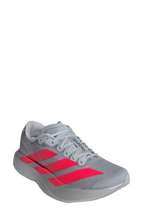 adidas Adizero Evo SL Running Shoe in Silver/Lucid Red/Iron at Nordstrom, Size 10.5