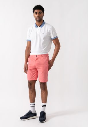 Boss Orange by Hugo Boss Mens Slim Fit Shorts in Light Pink Cotton - Size 36 (Waist)