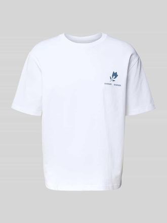 Sams&oslash;e & Sams&oslash;e T-Shirt mit Label-Print Modell COHEN in Weiss, Gr&ouml;&szlig;e XXL