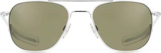 American Optical Original Pilot 2GNN Mens Sunglasses Silver Size 52