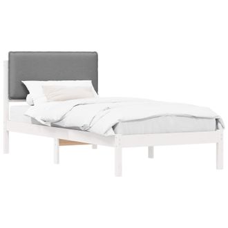 vidaXL Letto Con Testiera Rivestita Grigio Chiaro 80 X 200 Cm Vidaxl