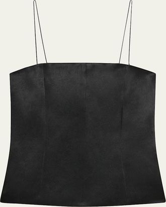 Helmut Lang Minimalist Satin Slip Top