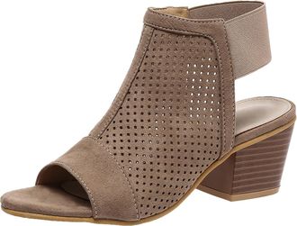 Generic Women Thick Heeled Sandals Fashionable Open Toe Fish Mouth Summer Beach Footwear with Comfortable Design for Ladies Casual Outings (Khaki, 4.5)