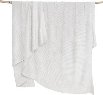 Barefoot Dreams Barefoot Dreams CozyChic Light Ribbed Throw in Pearl at Nordstrom