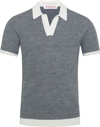 Orlebar Brown Polo con banda a contrasto - Grigio
