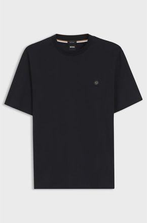 HUGO BOSS Logo-Patch T-Shirt In Pure Cotton, Size XX-Large