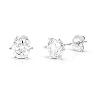 Vir Jewels 3 cttw Lab Grown Diamond Stud Earrings in 14K Gold With Push Backs For Women