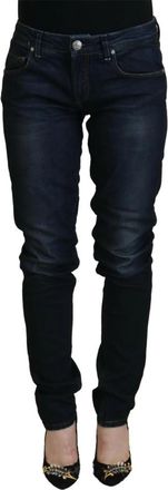 Acht Low Waist Denim Pants - Dames - Slim Fit Jeans - Blauw - W26 - Denim - Jeans
