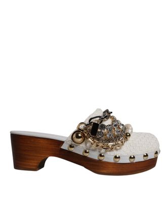 Dolce & Gabbana Geweven Platform Klompen Met Kettingdetails