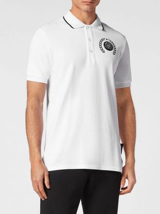 Plein Sport Polo in jersey a maniche corte con colletto classico e logo