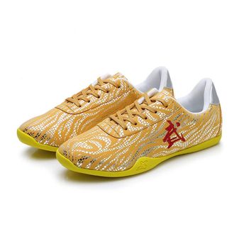 Generic Taekwondo Shoes, Breathable Martial Arts Sneakers, Sport Boxing Kung Fu Taichi Lightweight for Adults and Children(Yellow,9.5 UK)