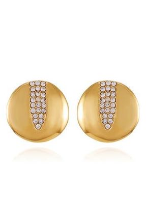 Vince Camuto Pav&eacute; Crystal Disc Drop Earrings in Gold Tone at Nordstrom Rack