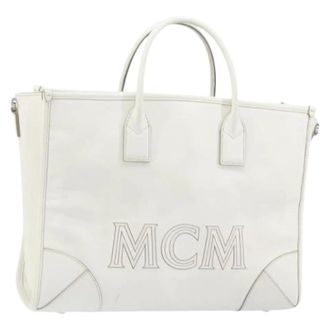 MCM Pre-owned Tote Bags, female, White, Size: ONE SIZE Pre-owned Tote Bag