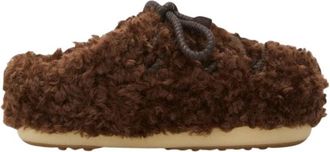 Moon Boot EVX Curly Mule - Dames - Pantoffels - Bruin - 39 EU - Leer - Schoenen