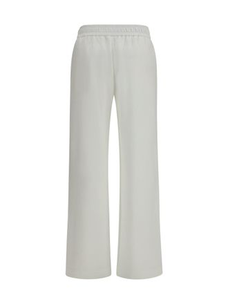Moncler Logo-Appliqu&eacute; Cotton-Blend Joggers - White