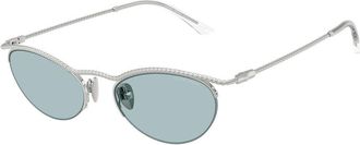 Giorgio Armani AR6175 301572 Womens Sunglasses Silver Size 50