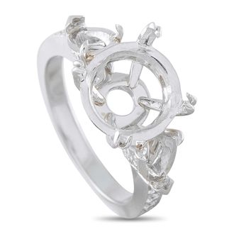 Luxury Bazaar Platinum 0.65ct Diamond Mounting Ring MF16-082026
