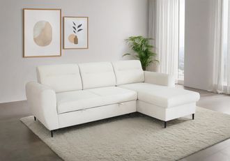 Trends by HG Ecksofa »Bella L-Form, B: 248 cm« mit Bettfunktion & Bettkasten