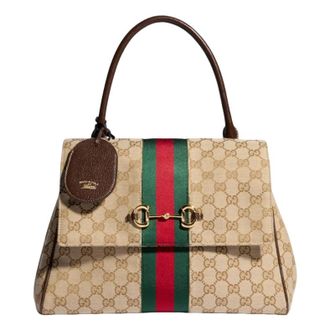 Gucci (WMNS) Gucci Paparazzo Medium Top Handle Bag Sand Dark Brown 875018-FAFV9-9653