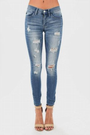 Judy Blue Bootyfull Destroyed Skinny Jean - Plus In Blue
